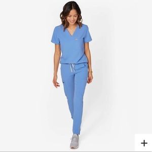 Figs Yola Style Scrub Pant - Ceil Blue - S